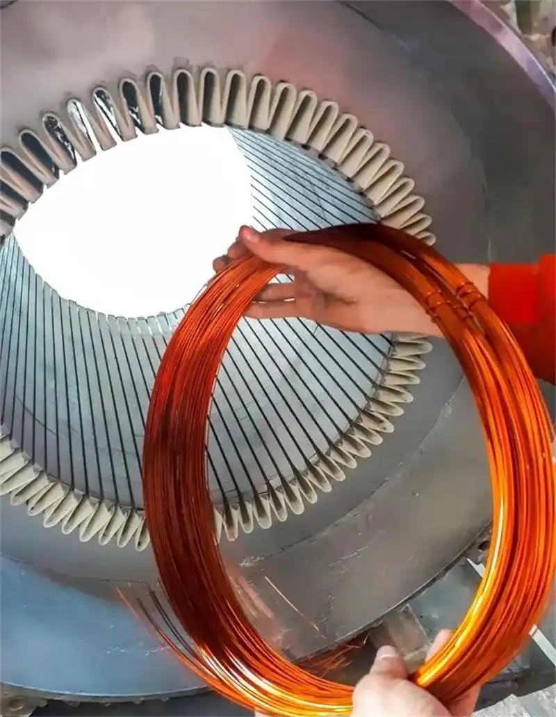 enroulement du stator et enroulement du rotor